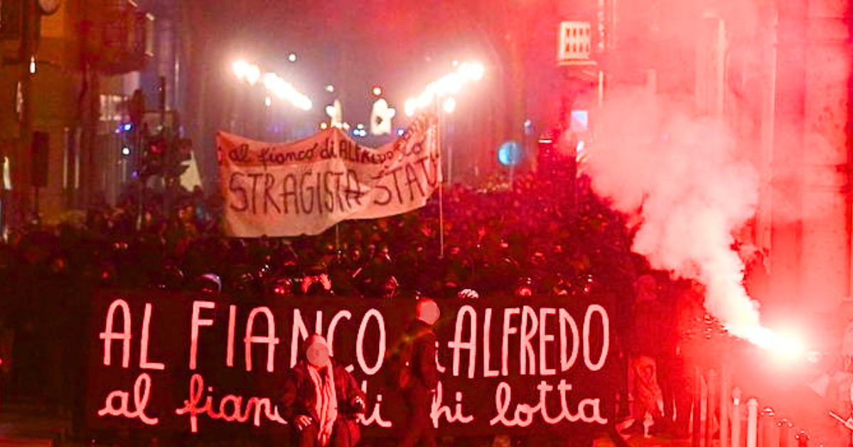 Turin: condenan a 18 anarquistas por manifestarse en solidaridad con Alfredo Cóspito - LA ZARZAMORA